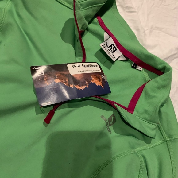 Salomon Big White Light Green Ski Shirt - Picture 2 of 3